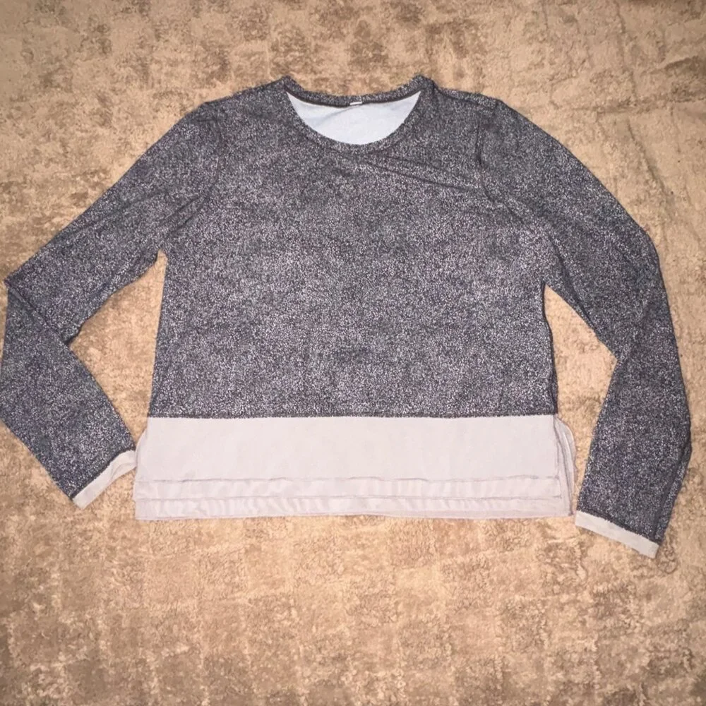 Lululemon Sole Training Long Sleeve Running Top UV Protect Shirt White Chrome 8 - Picture 9 of 9